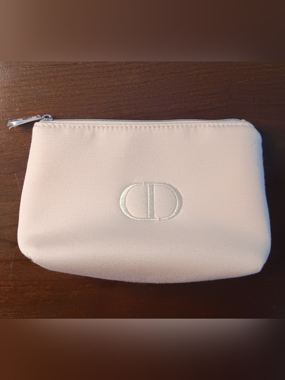 Christian Dior Pink Cosmetic Pouch – CD Logo Makeup Bag, Travel Case